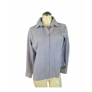 Foxcroft Size 10P Wrinkle Free Button Up Shirt